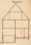 Querschnitt durch das Haus, 1878 (Baurechtsamt Schwäb. Hall, Bauakten)