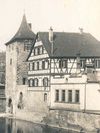 Bild um 1900, rechts daneben ein Teil des städtischen Schlachthauses (StadtA Schwäb. Hall R65-01)