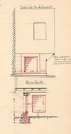 Seitenansichten zum Einbau größerer Fenster in der Werkstatt im EG, 1890 (Baurechtsamt Schwäb. Hall, Bauakten)