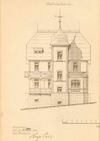 Ansicht der Nordseite aus den Plänen für den Neubau, 1903 (StadtA Schwäb. Hall 27/528).