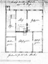 Grundriss des Obergeschosses aus den Bauakten im Baurechtsamt, 1857 (StadtA SHA Server Häuserlexikon)