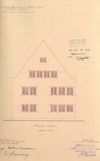 Plan des Südgiebels zum Neubau des Wohnhauses, 1931 (Baurechtsamt SHA, Bauakten)