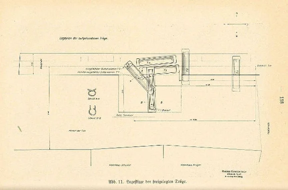 Lageplan der freigelegten Soletröge der keltischen Salinenanlage. Aus: Walther Veeck: Eine keltische Solesiederei in Schwäbisch Hall, in: Württembergisch Franken NF 20/21 (1939/40), S. 112-128, hier S. 118.