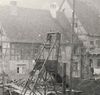 Während der Bauarbeiten für die Johanniterstraße, kurz vor dem Abbruch, ca. 1933 (StadtA Schwäb. Hall FS 12245)