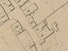 Ausschnitt aus dem Primärkataster  von 1827.  Das Anwesen (Bildmitte) hat die Nummer 84 (StadtA SHA S13/0842)