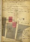 Plan zur Anlage einer gemeinsamen Zufahrt zu den Hinterhöfen der Häuser Gelbinger Gasse 54 und 56 durch die jeweiligen Besitzer Werkmeister Holch und Schreiner Kochendörfer von 1875 (StadtA SHA  19/1077)