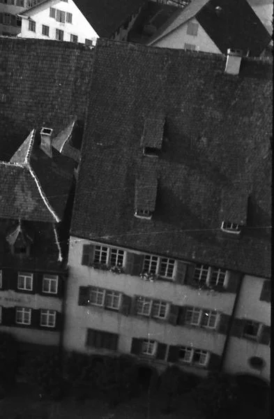 Blick vom Turm der Michaelskirche. Undat., um 1928-1934. Fotograf unbekannt (StadtA Schwäb. Hall DIG 05812, Original: Ivo Lavetti / www.nostalgus.de, alle Rechte vorbehalten)