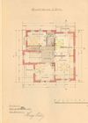 Grundriss des I. Stocks aus den Plänen für den Neubau, 1903 (StadtA Schwäb. Hall 27/528).