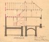 Erweiterung des Hauses und Einbau eines Backofens, 1910: Längsschnitt (Privatbesitz).