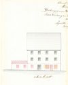 „Oestliche Ansicht“ von 1864, für Umbauten am Wohnhaus der Bachmühle (StadtA Schwäb. Hall 27/550)