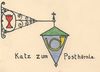 Wirtshausschild des „Posthörnles“, Zeichnung von Fritz Schmidt, 1931 (StadtA Schwäb. Hall R42/1298)