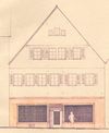 Plan zur Neugestaltung der Schaufensterfront, 1955 (Baurechtsamt Schwäb. Hall, Bauakten Gelbinger Gasse 27)