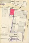 Lageplan zum Neubau anstelle des 1945 zerstörten Nebengebäudes, 1959 (Baurechtsamt SHA, Bauakten)