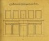 Skizze des alten Zustands der Fassade für den geplanten Einbau einer neuen Schaufensterfront im Erdgeschoss, 1885 (Stadt Schwäb. Hall, Baurechtsamt, Bauakten)