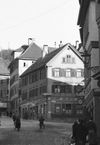 Blick entlang des Spitalbachs aus Richtung Westen. Undat., um 1928-1934. Fotograf unbekannt (StadtA Schwäb. Hall DIG 05834, Original: Ivo Lavetti / www.nostalgus.de, alle Rechte vorbehalten)