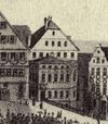 Ausschnitt aus einer Lithografie zum Sängerfest am 16. Mai 1853 von Wilhelm Haaf. Aus: Kuno Ulshöfer: Schwäbisch Hall. Bilder einer alten Stadt, Schwäbisch Hall 1971, S. 85