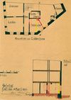 Einbau eines Schlafzimmers im Erdgeschoss, Grundriss und Schnitt von 1904 (Baurechtsamt SHA, Bauakten Am Markt 13)