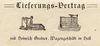 Briefkopf des im Haus wohnhaften und offenbar auf Viehwaagen u.ä. spezialisierten Schlossers Heinrich Greiner auf einem Liefervertrag von 1912 (StadtA Schwäb. Hall S01/1943)