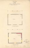 Grundriss des zu einer Küche umgebauen Gartenhauses, 1874 (Baurechtsamt SHA, Bauakten Langer Graben 13 und 13/1)