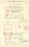 Grundrisse, Schnitte und Ansichten zur Erstellung eines Anbaus an das Kontor der Firma Waelde, Kade & Erath, April 1899 (StadtA Schwäb. Hall 27/540)