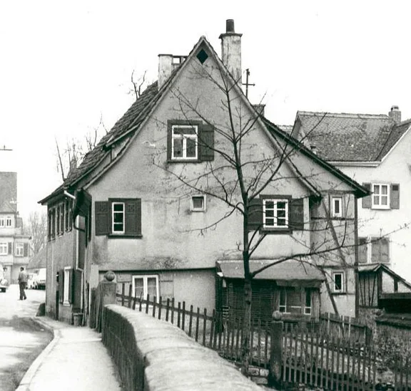 Bild des Hauses vor dem Abbruch, 1970. Foto: Hans Kubach (StadtA SHA FS 01022)